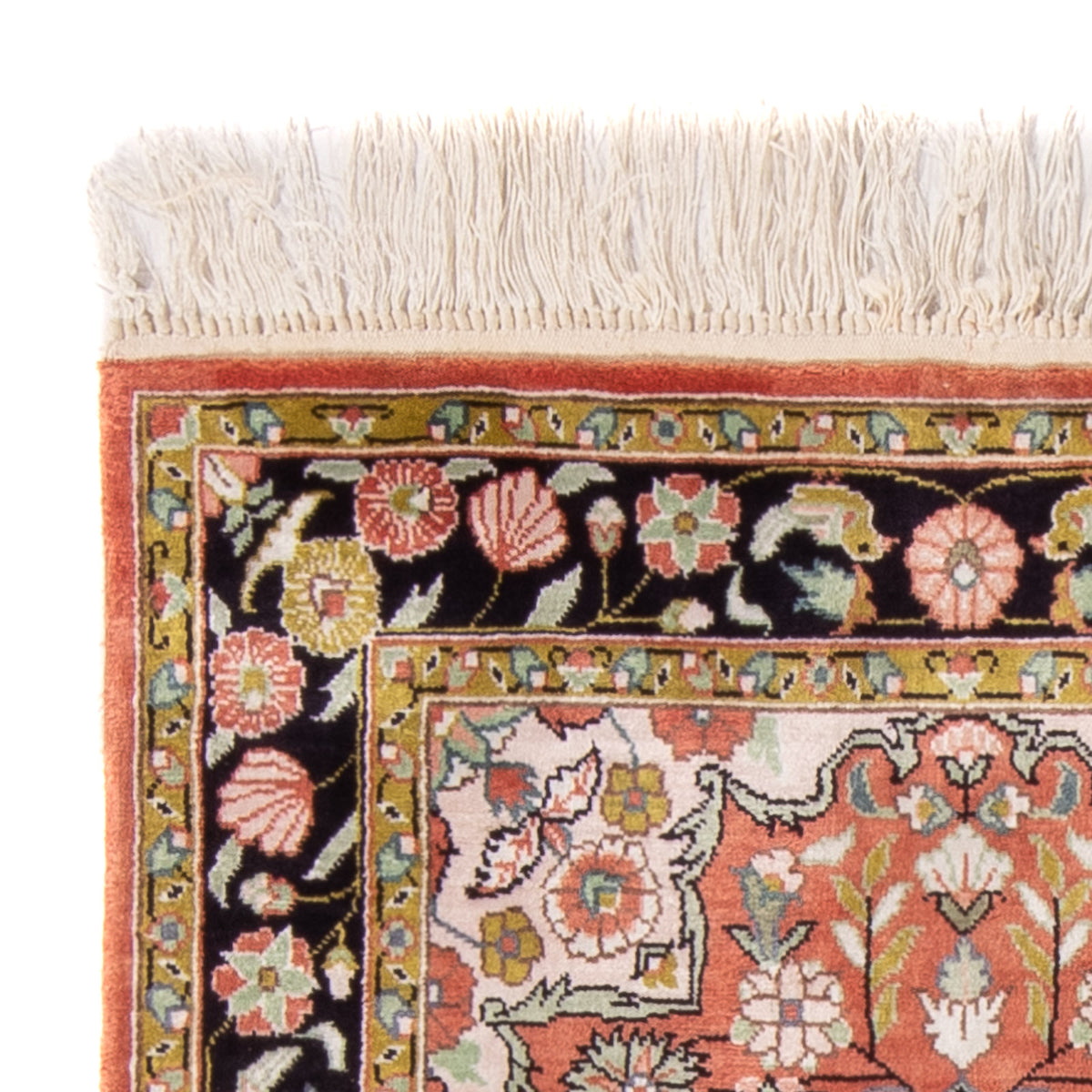 Tapis en soie - Soie chinoise - 93 x 62 cm - rouge
