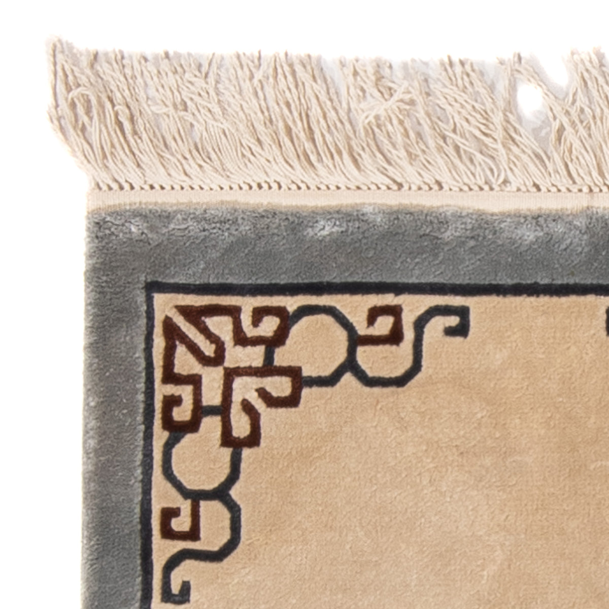 Tapis chinois - 62 x 46 cm - beige
