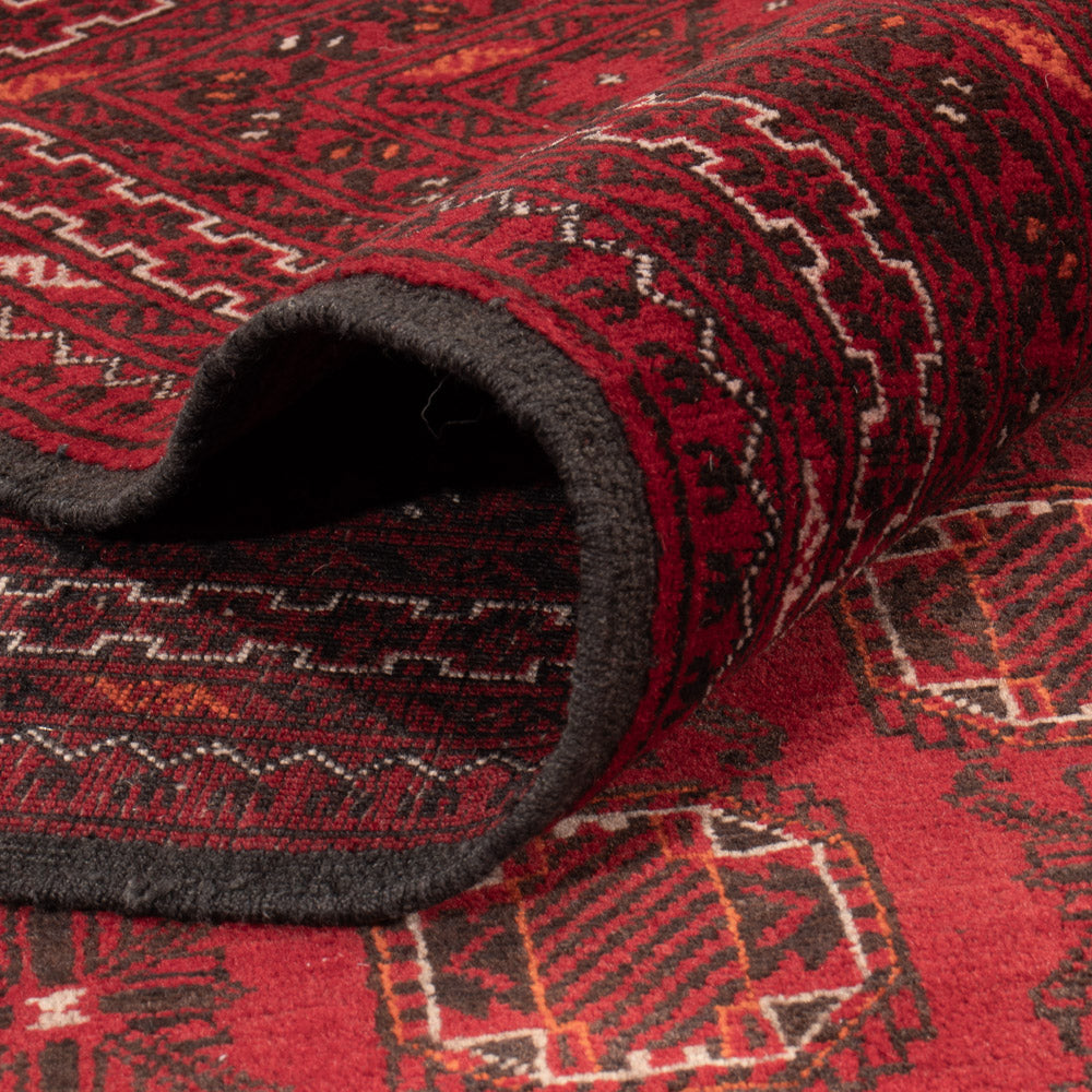 Tapis afghan - Boukhara - 276 x 200 cm - rouge