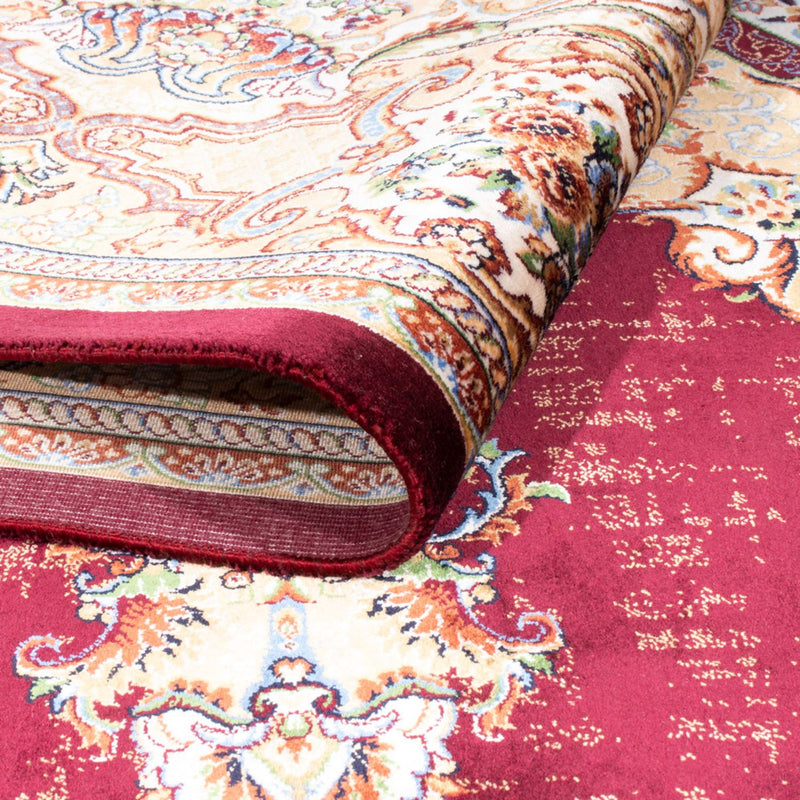 Tapis persan - Ghom - 230 x 150 cm - rouge vin