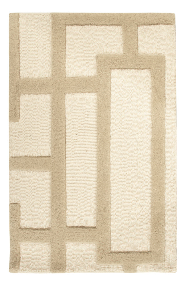 Tapis en laine - 90 x 60 cm - beige
