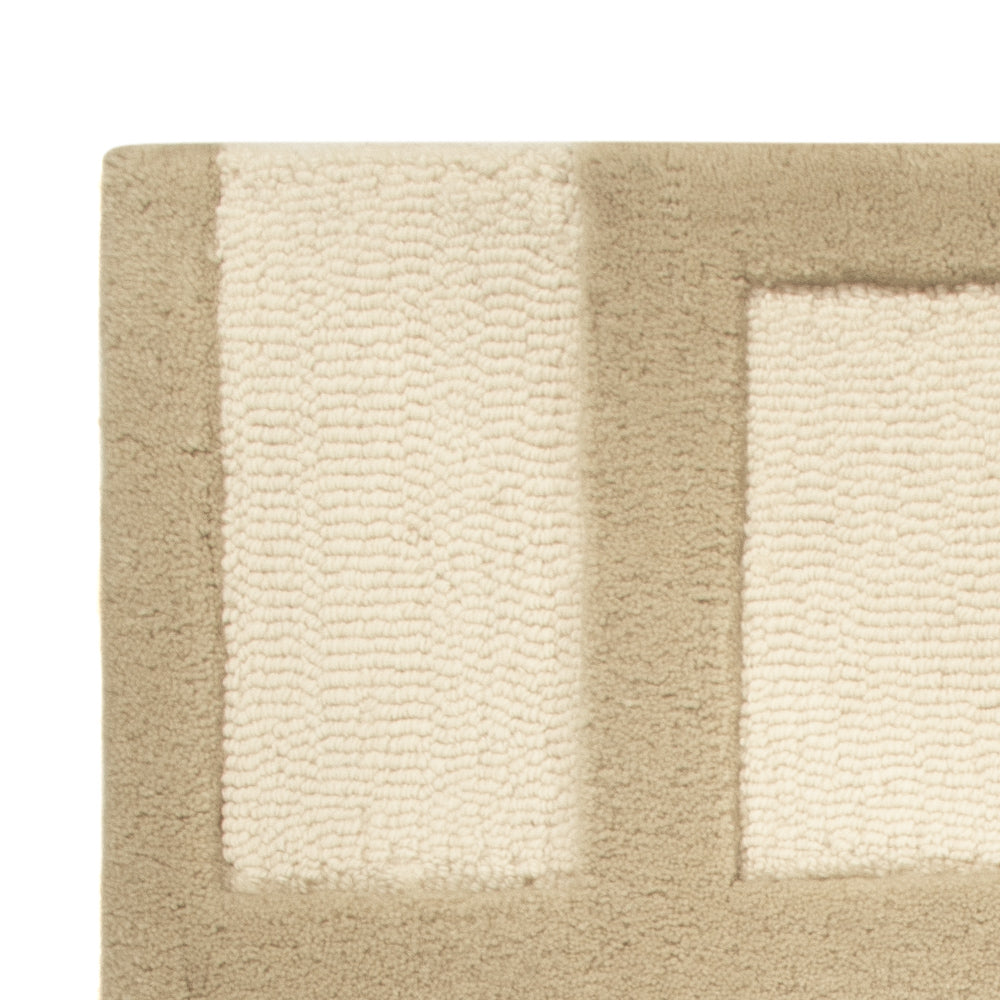 Tapis en laine - 90 x 60 cm - beige