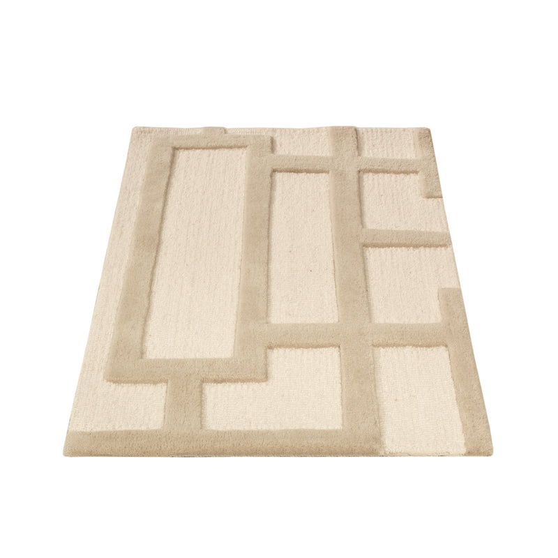 Tapis en laine - 90 x 60 cm - beige
