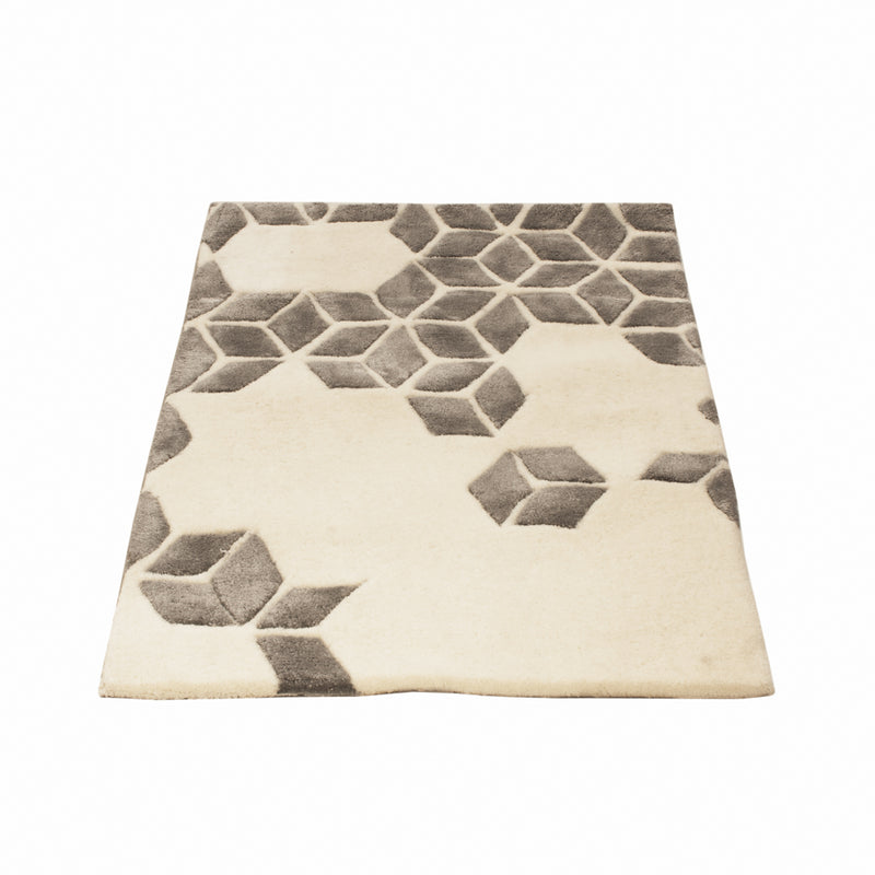 Tapis en laine - 90 x 60 cm - beige