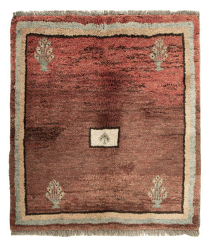 Tapis Gabbeh - Persan carré  - 100 x 93 cm - multicolore