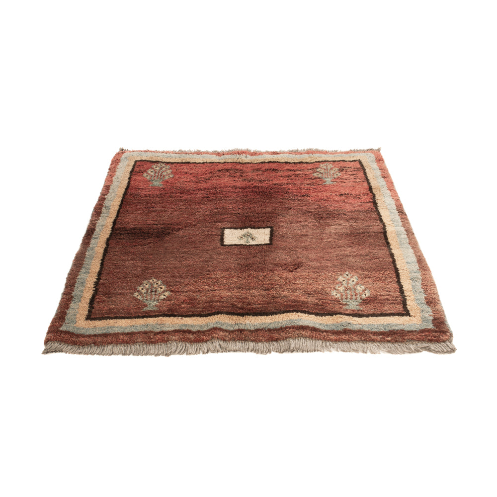 Tapis Gabbeh - Persan carré  - 100 x 93 cm - multicolore