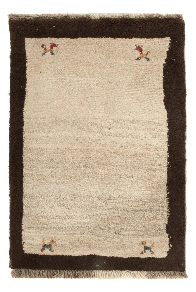Tapis Gabbeh - Persan - 85 x 57 cm - beige