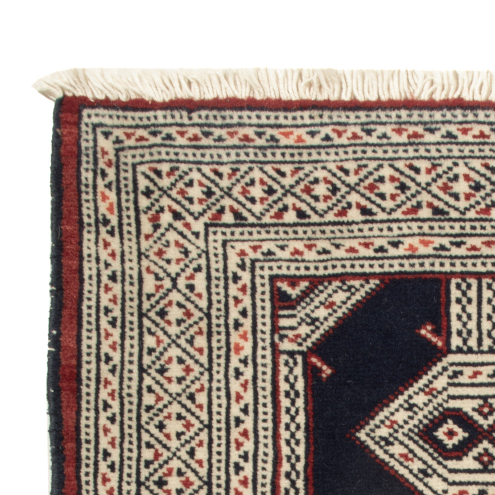 Tapis Turkaman - 87 x 64 cm - bleu foncé