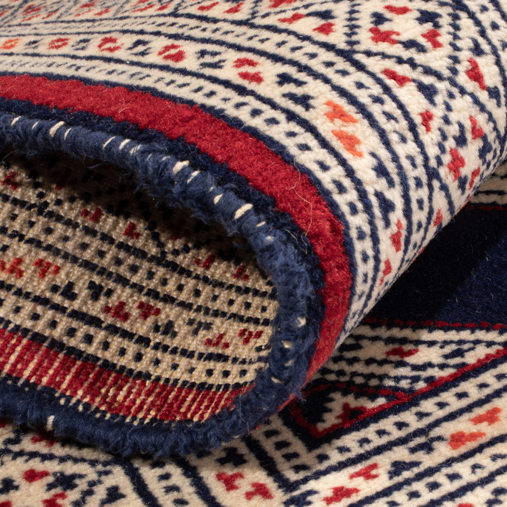 Tapis Turkaman - 87 x 64 cm - bleu foncé