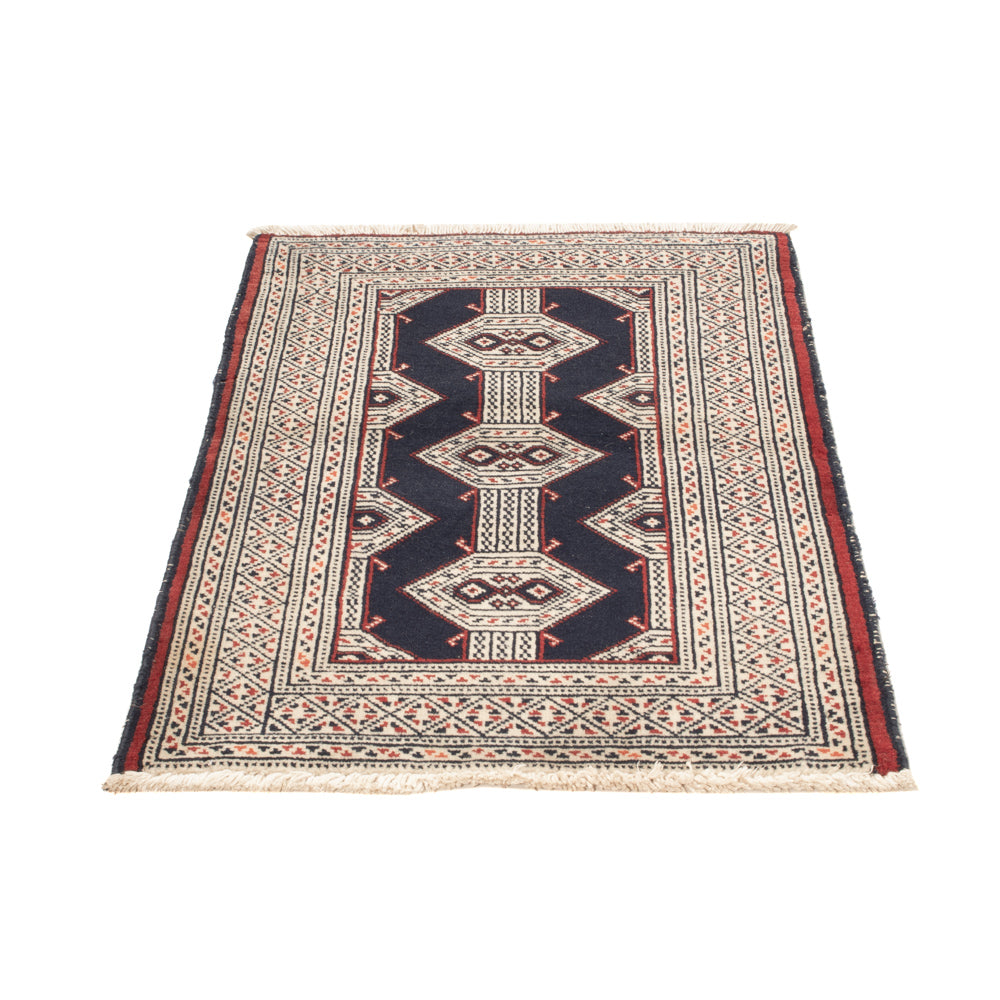 Tapis Turkaman - 87 x 64 cm - bleu foncé