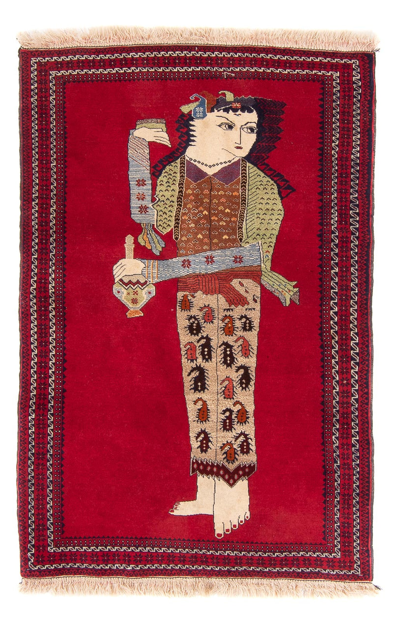 Tapis Belutsch - 135 x 86 cm - rouge