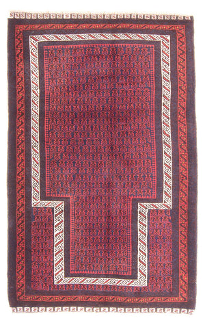 Tapis Belutsch - Tapis de prière - 144 x 92 cm - rouge