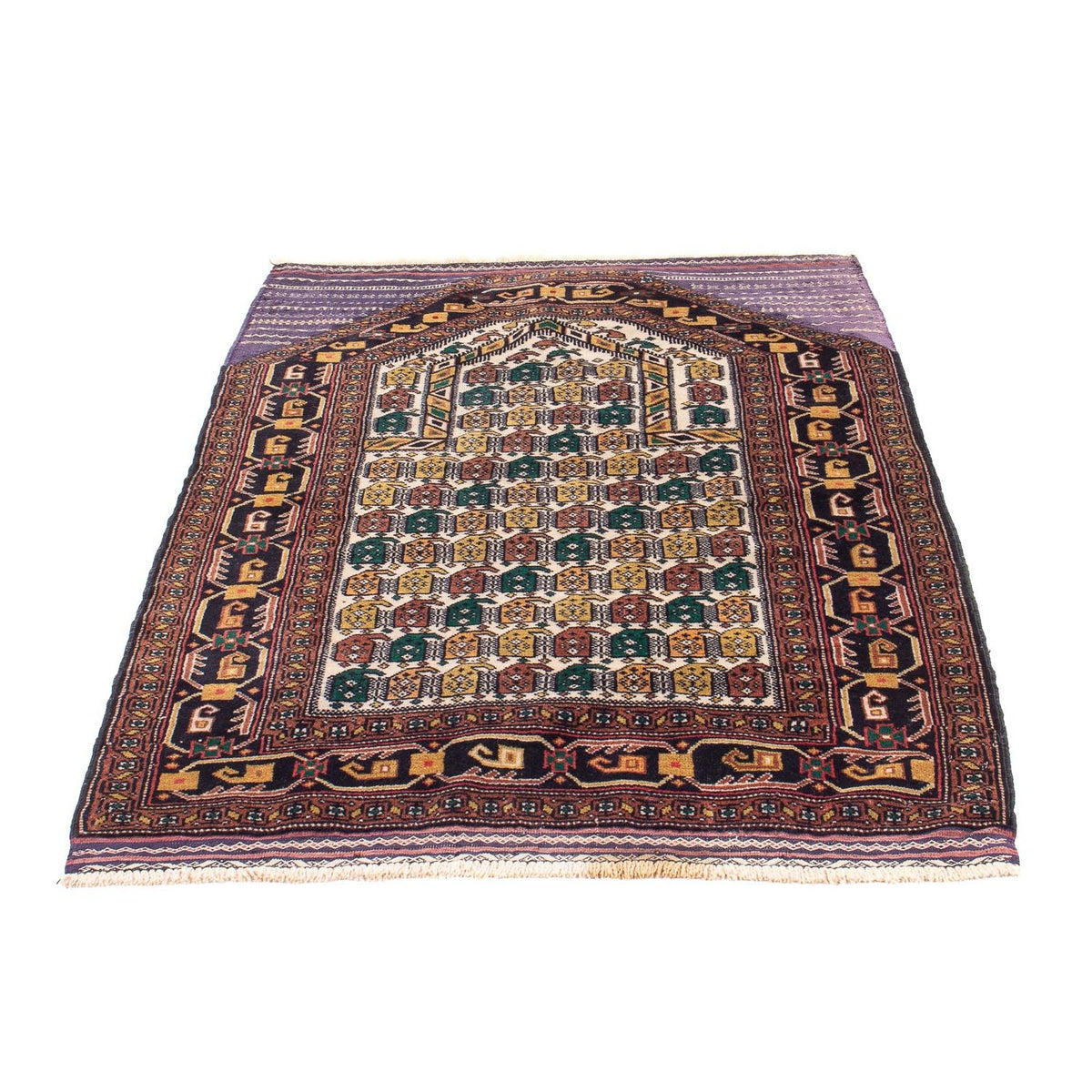 Tapis Belutsch - Tapis de prière - 126 x 82 cm - multicolore