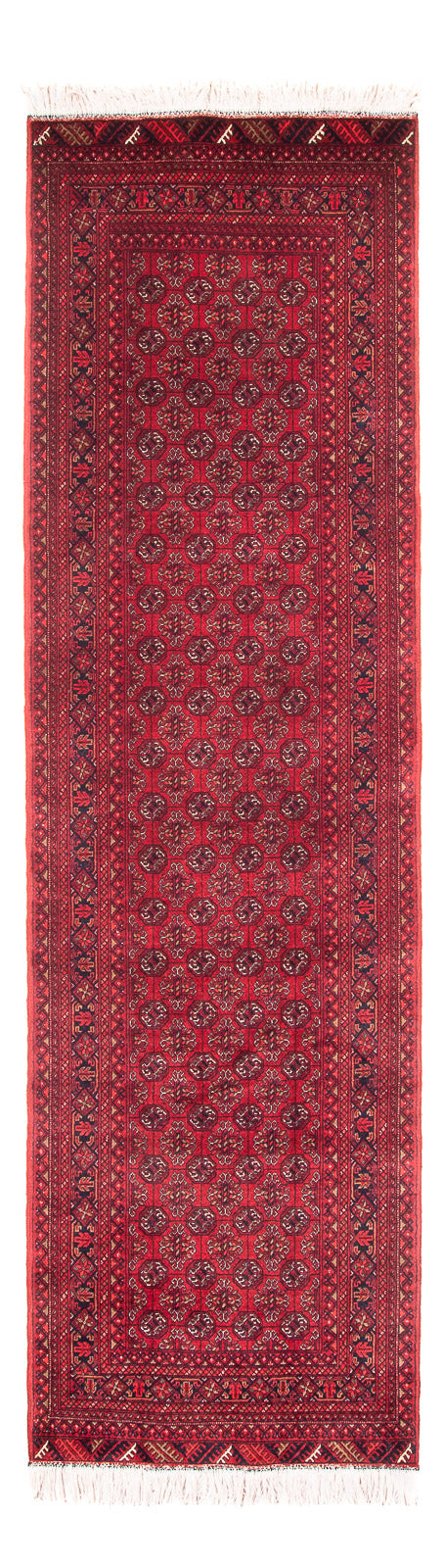 Tapis de couloir Tapis afghan - Boukhara - 290 x 80 cm - rouge