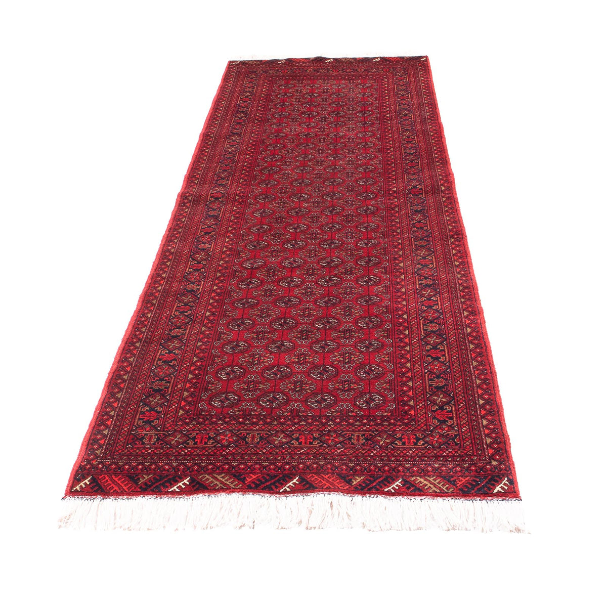 Tapis de couloir Tapis afghan - Boukhara - 290 x 80 cm - rouge