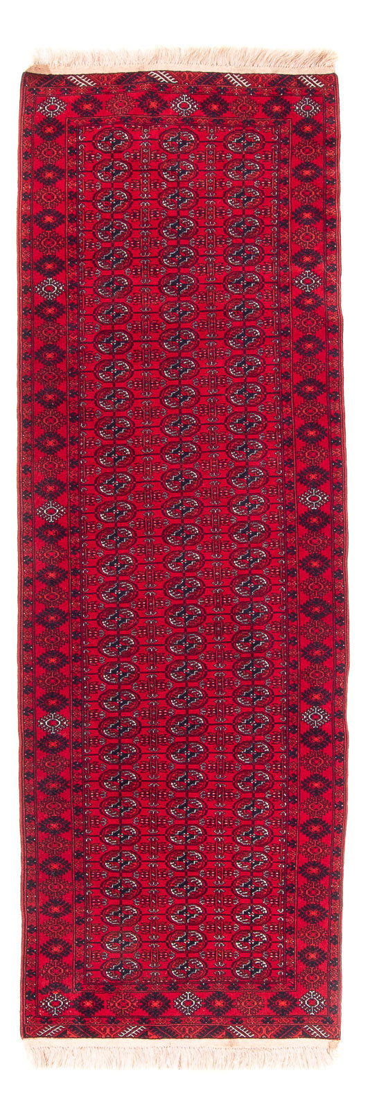 Tapis de couloir Tapis afghan - 258 x 85 cm - rouge