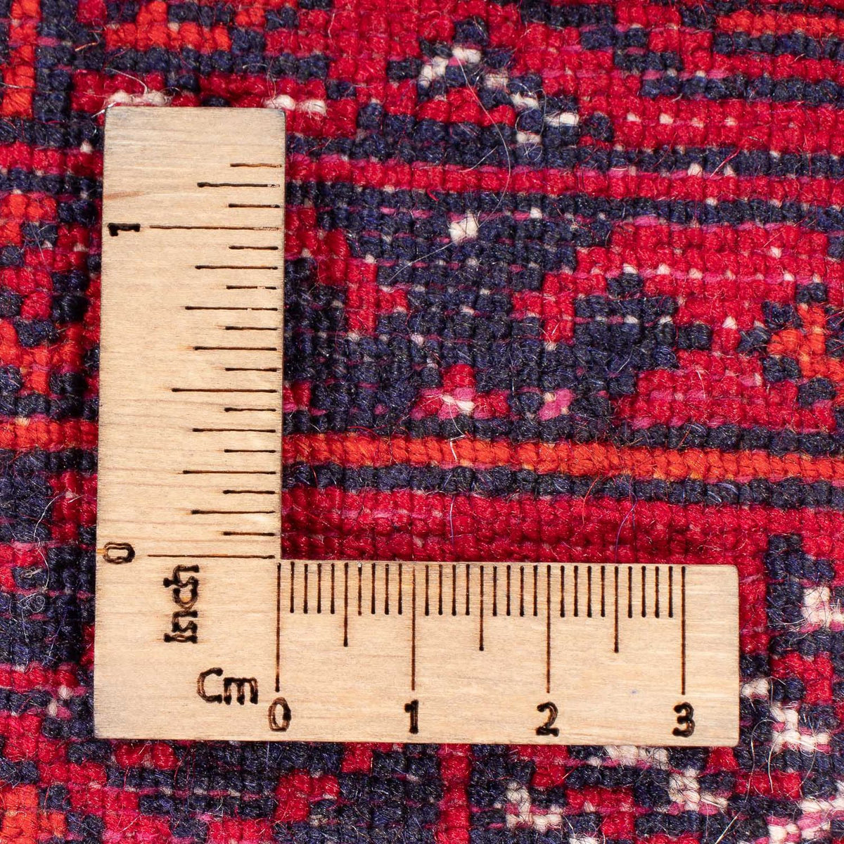 Tapis de couloir Tapis afghan - 258 x 85 cm - rouge