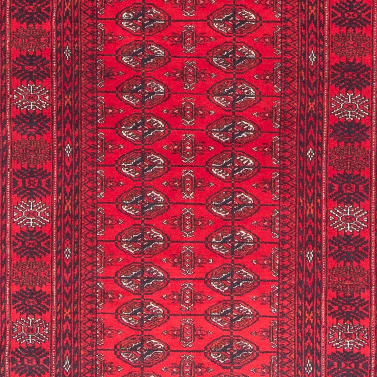 Tapis de couloir Tapis afghan - Boukhara - 380 x 90 cm - rouge