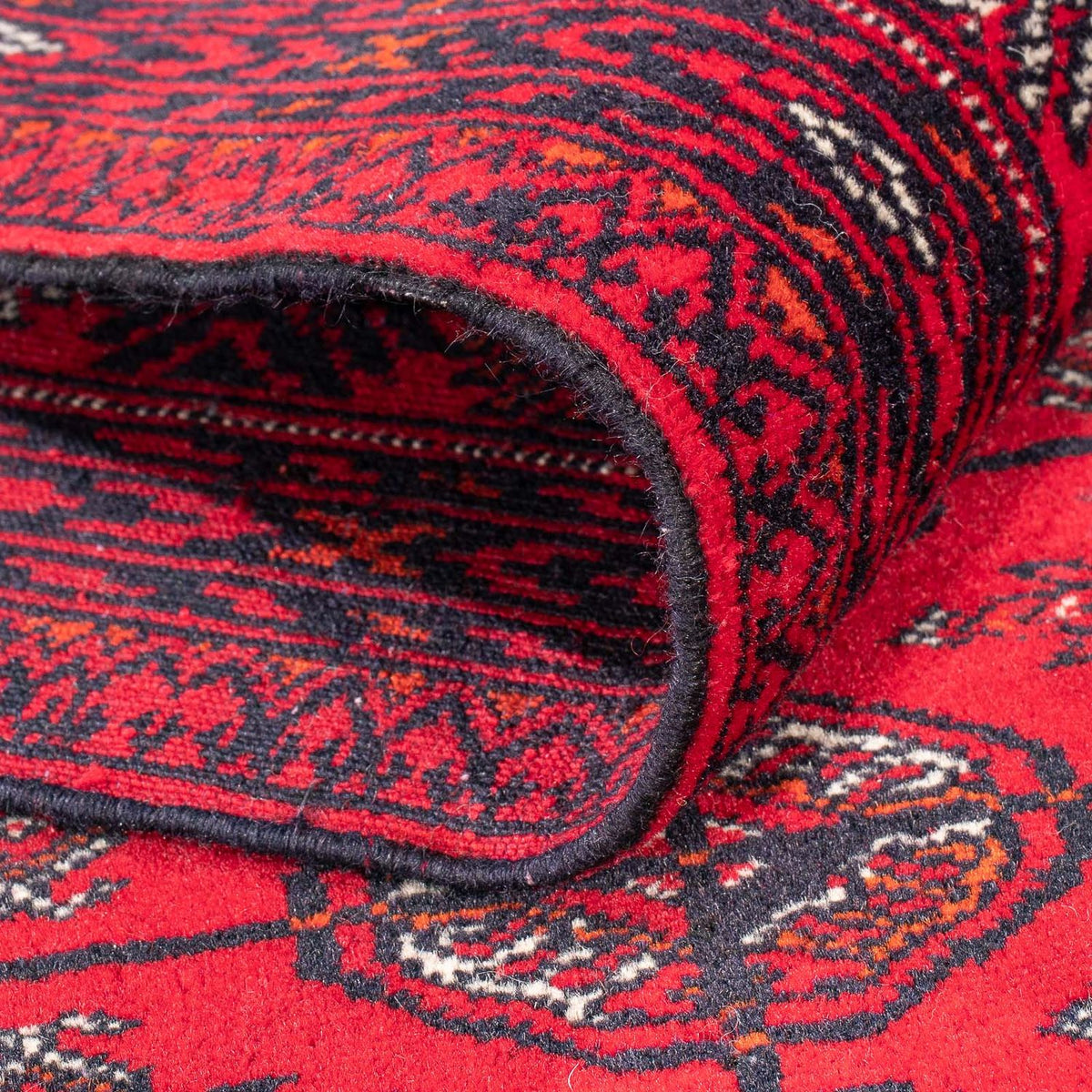 Tapis de couloir Tapis afghan - Boukhara - 380 x 90 cm - rouge