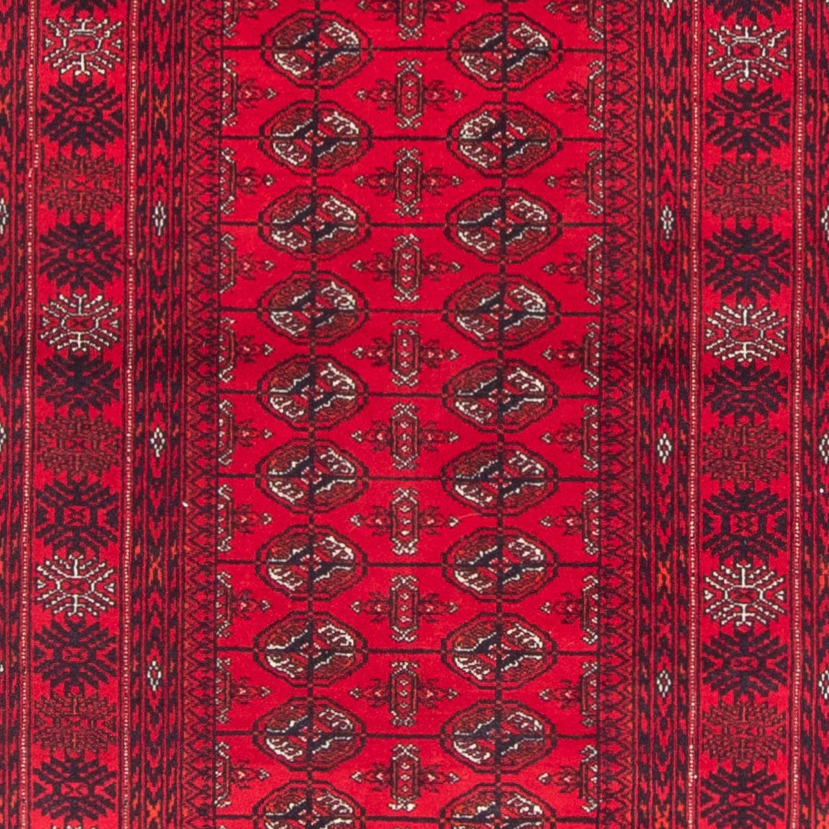 Tapis de couloir Tapis afghan - Boukhara - 377 x 90 cm - rouge