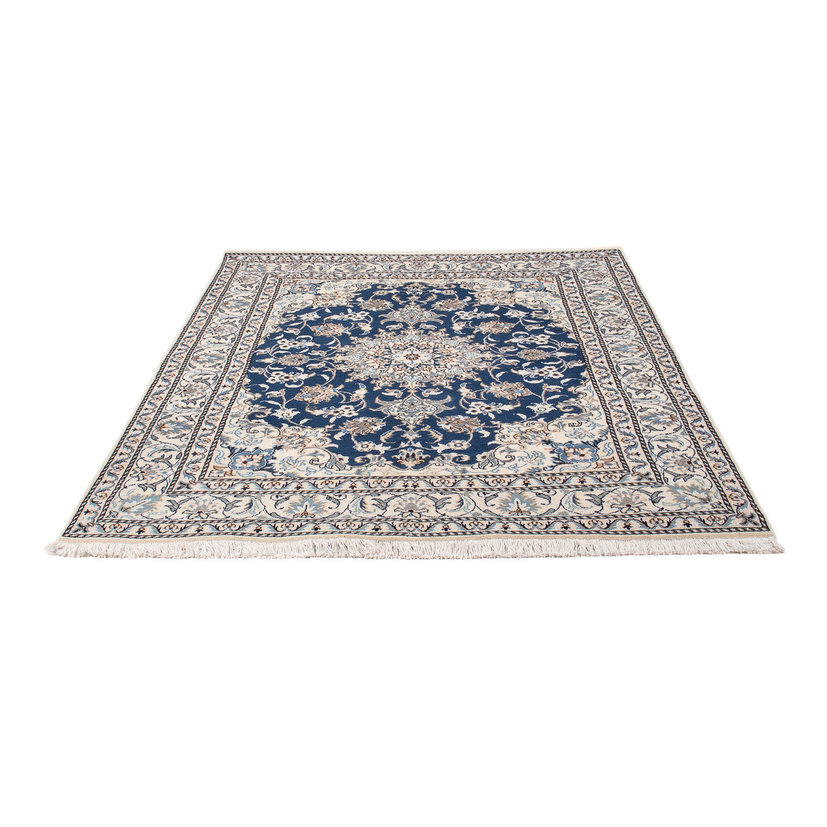Tapis persan - Nain - Royal - 190 x 149 cm - bleu
