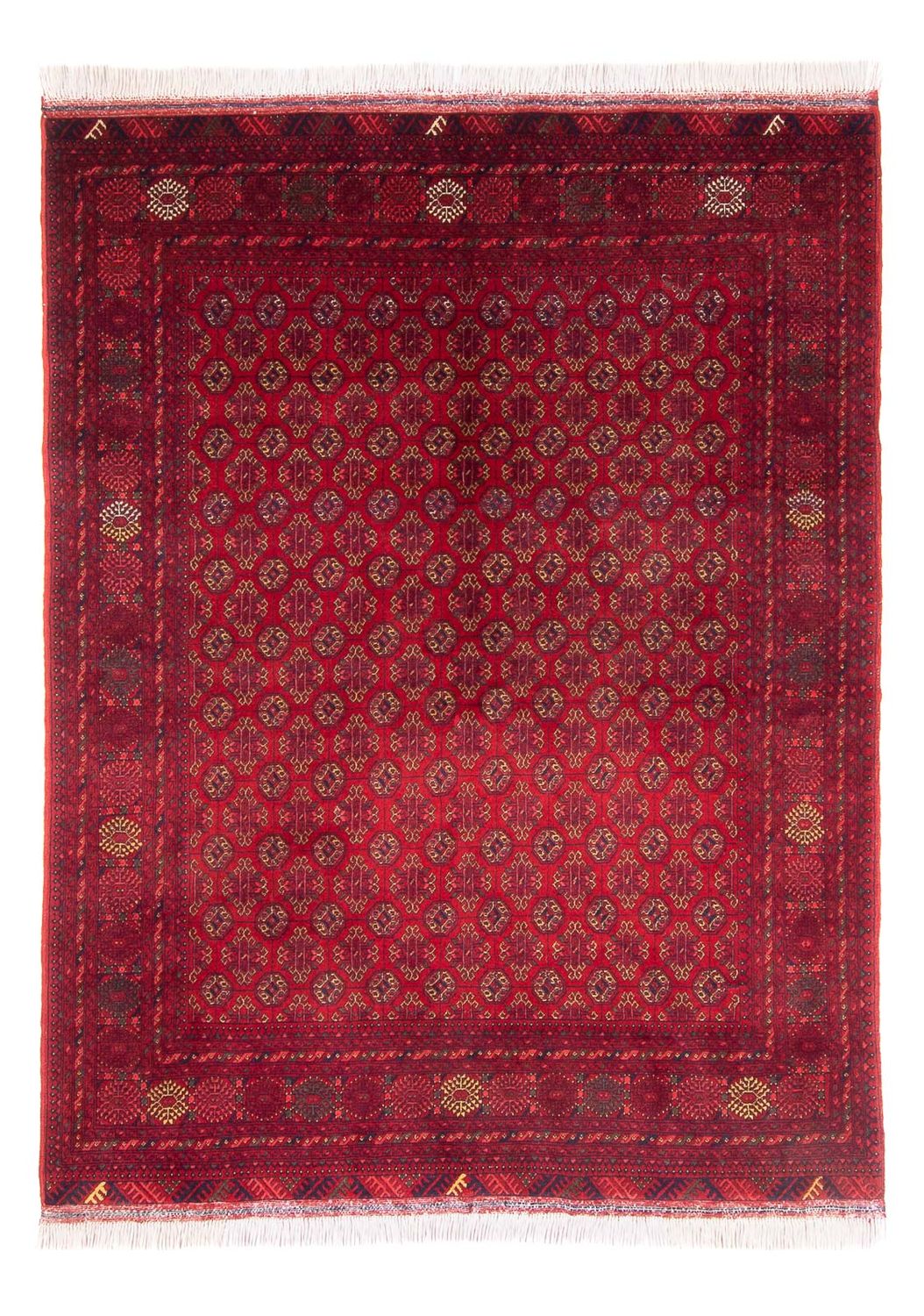 Tapis afghan - 193 x 148 cm - rouge