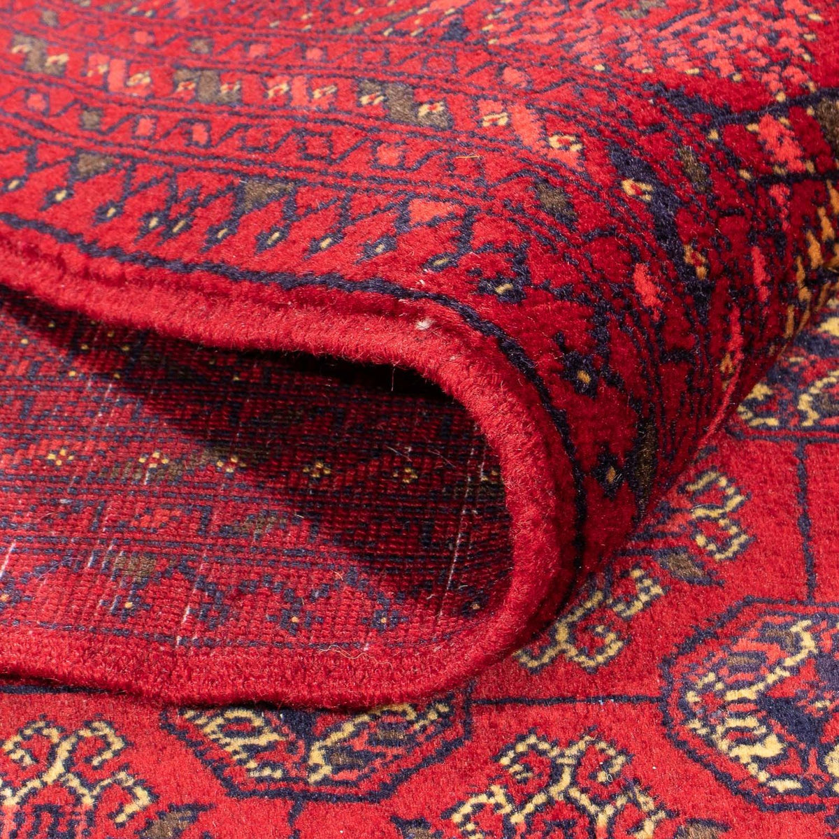 Tapis afghan - 193 x 148 cm - rouge