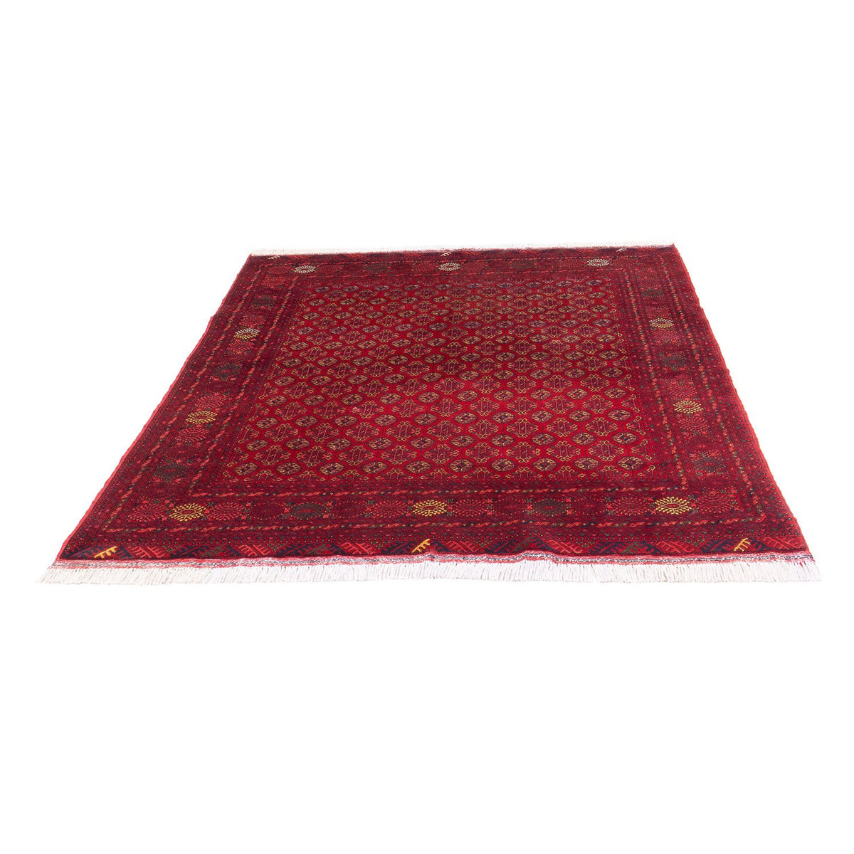 Tapis afghan - 193 x 148 cm - rouge