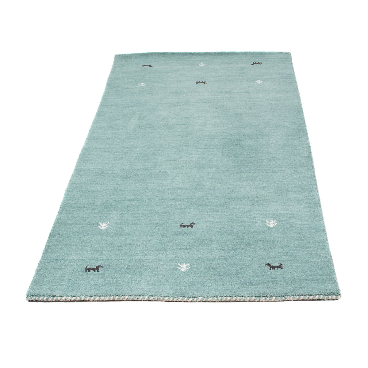 Tapis de couloir Tapis Gabbeh - Softy - 200 x 75 cm - bleu clair