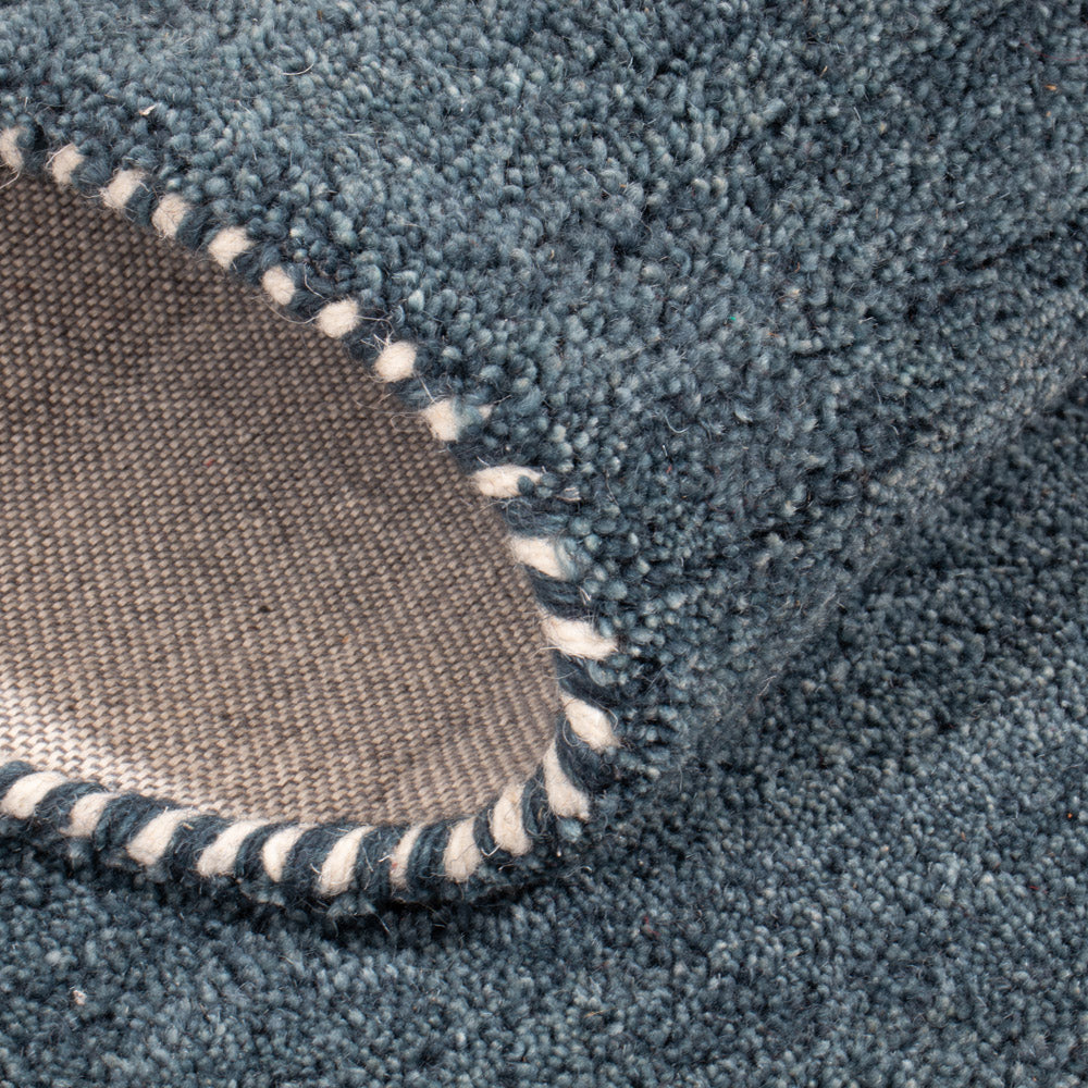 Tapis en laine - 143 x 72 cm - bleu pétrole