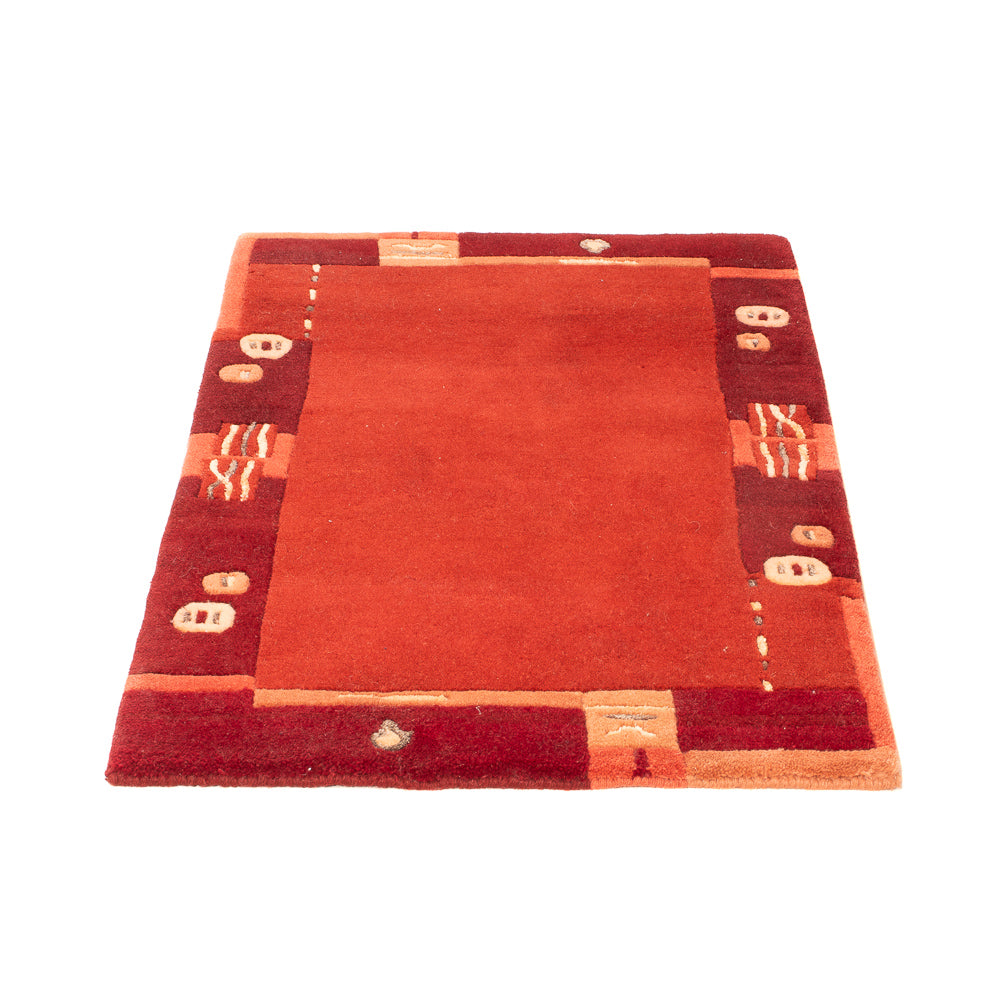 Tapis Népalais - 90 x 60 cm - rouge