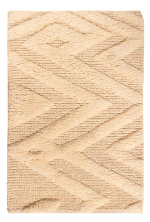 Tapis en laine - 90 x 60 cm - beige clair