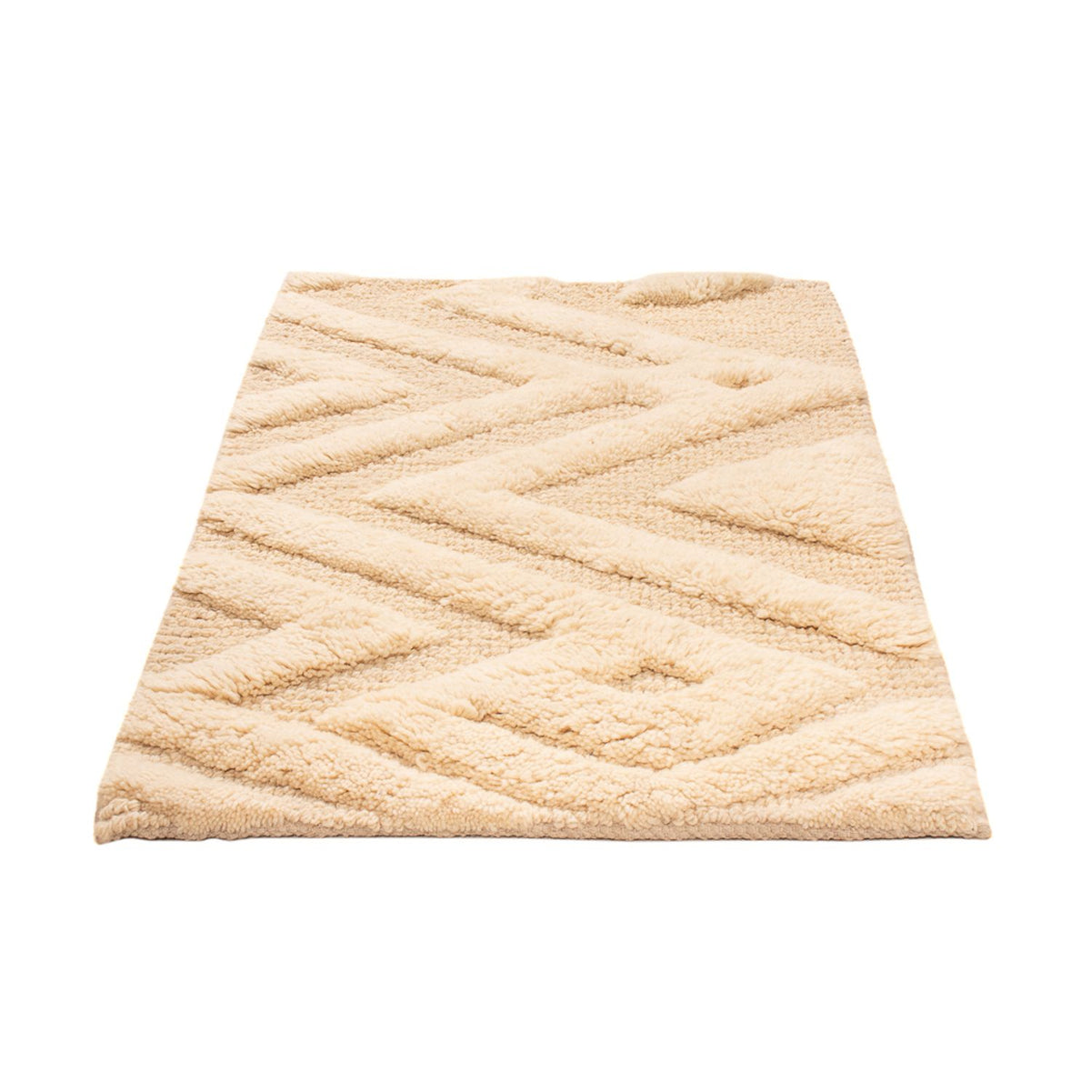 Tapis en laine - 90 x 60 cm - beige clair