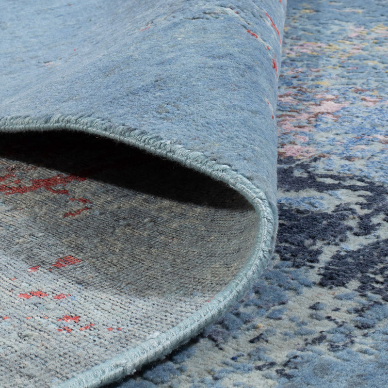 Tapis design - 242 x 163 cm - bleu de mer