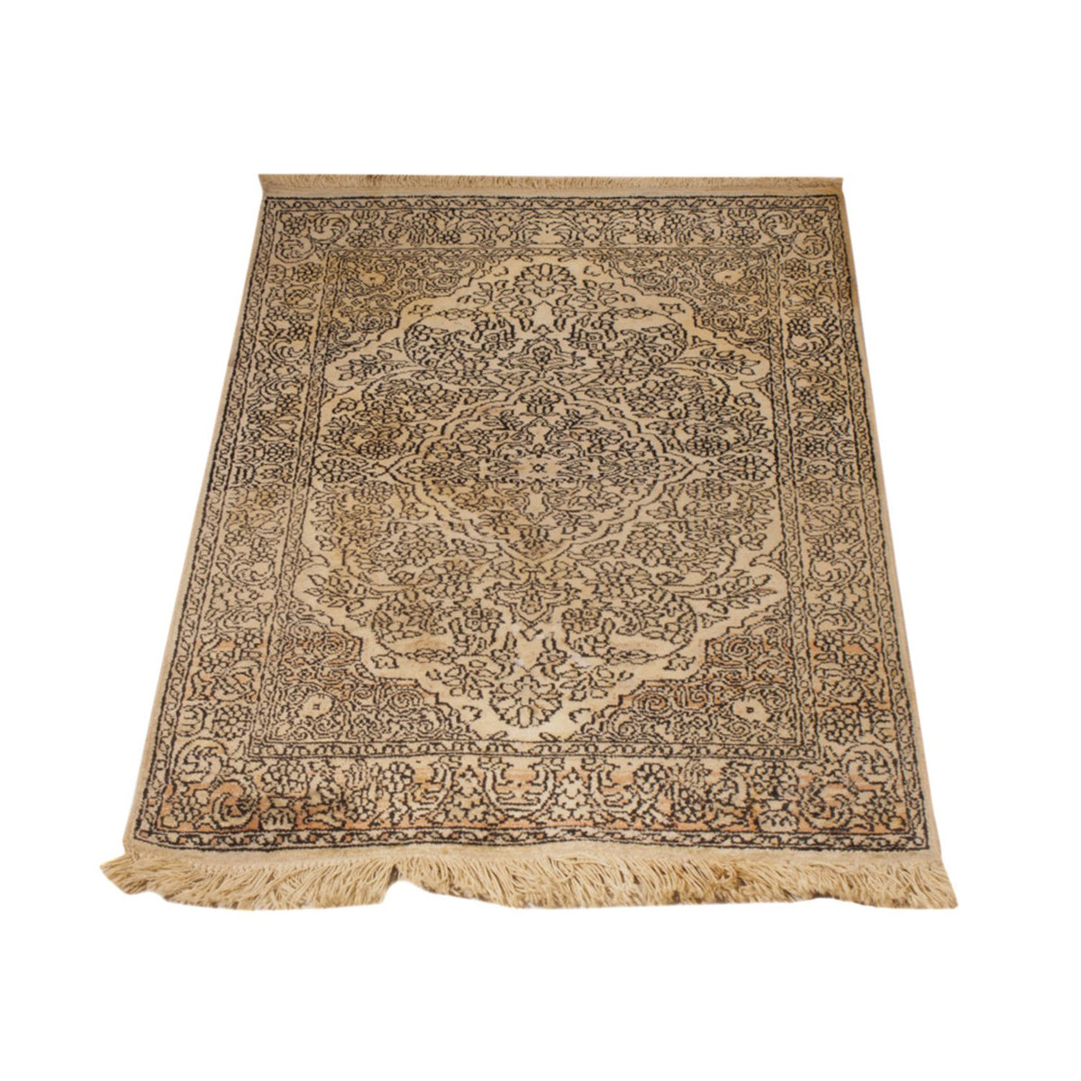 Tapis en soie - Soie du Cachemire - 103 x 60 cm - beige