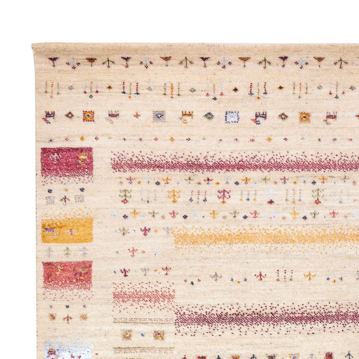 Tapis Gabbeh - Loribaft Indus - 245 x 174 cm - crème