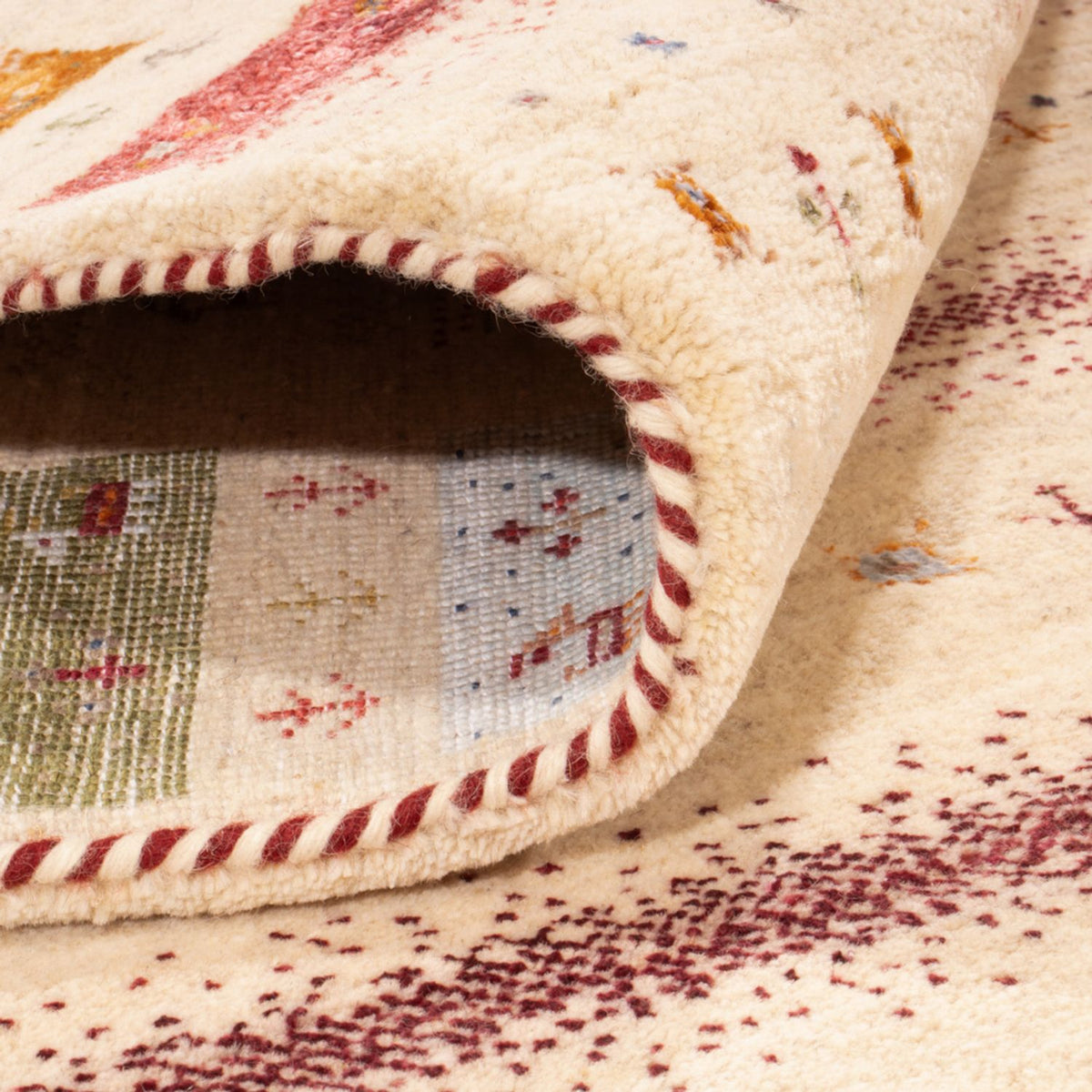 Tapis Gabbeh - Loribaft Indus - 245 x 174 cm - crème