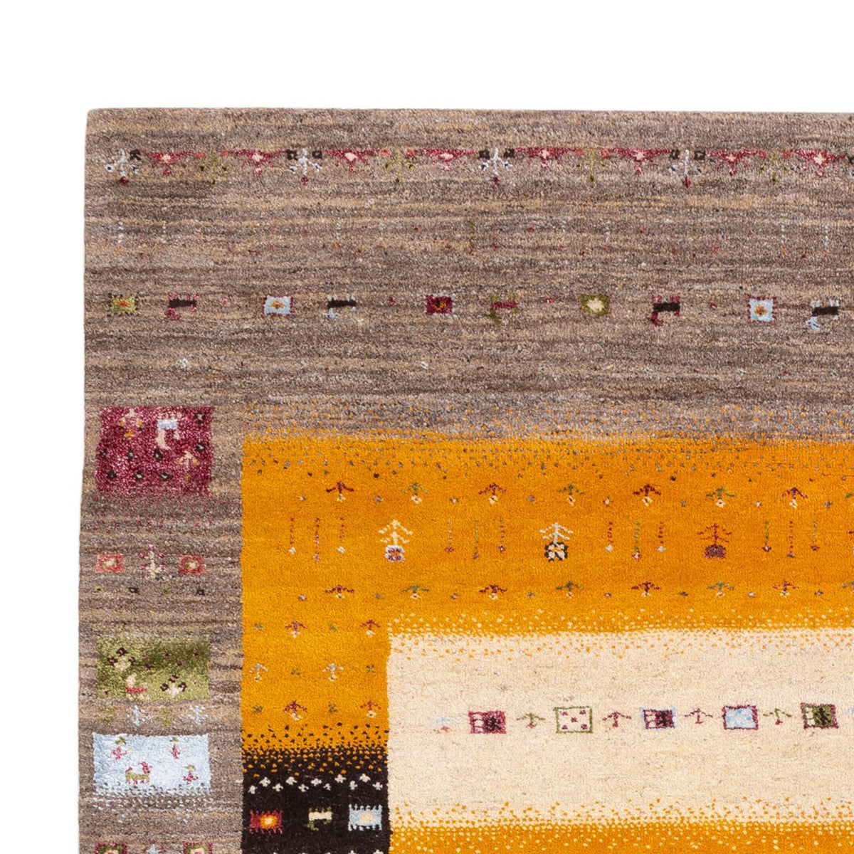 Tapis Gabbeh - Loribaft Indus - 240 x 170 cm - or