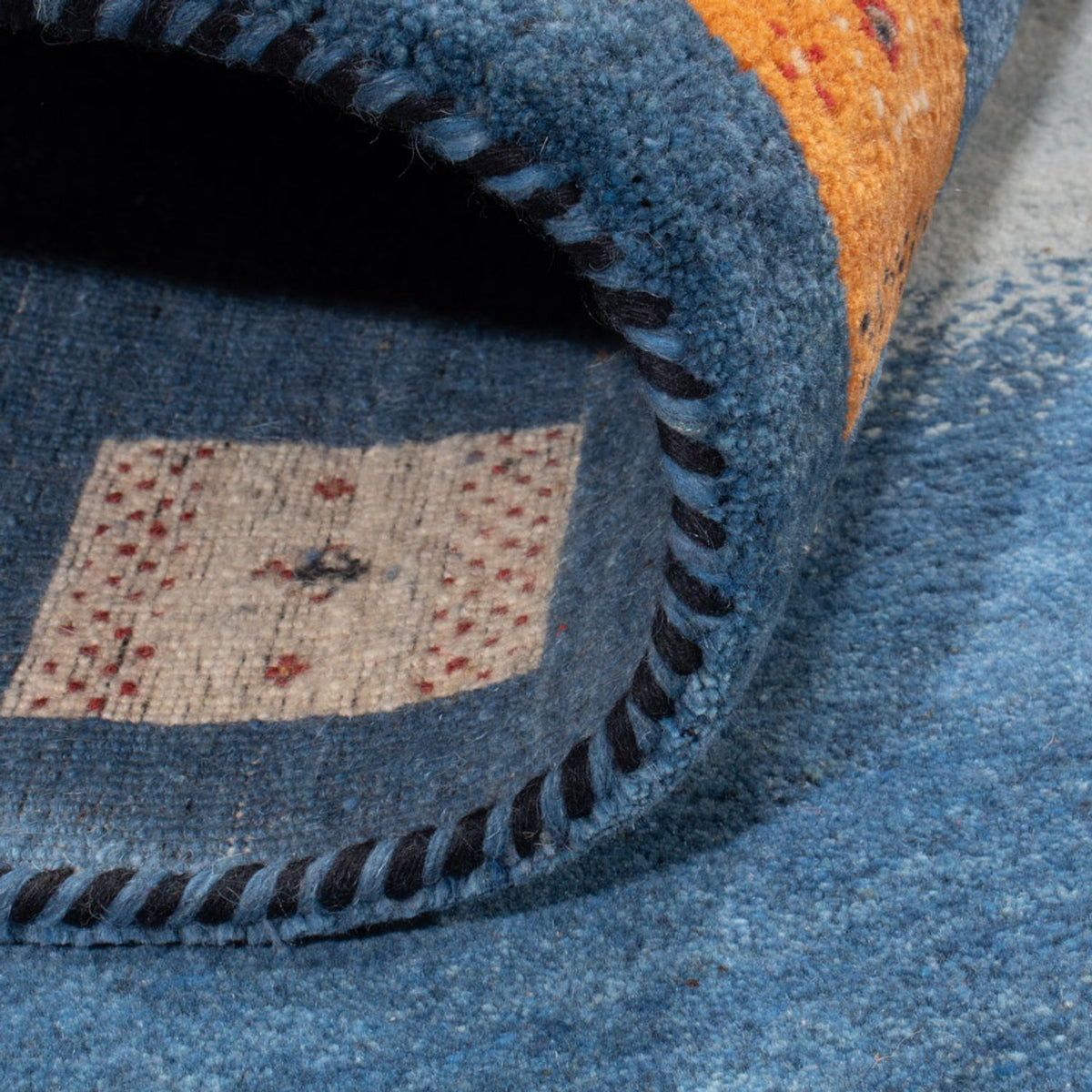 Tapis Gabbeh - Loribaft Indus - 240 x 169 cm - bleu