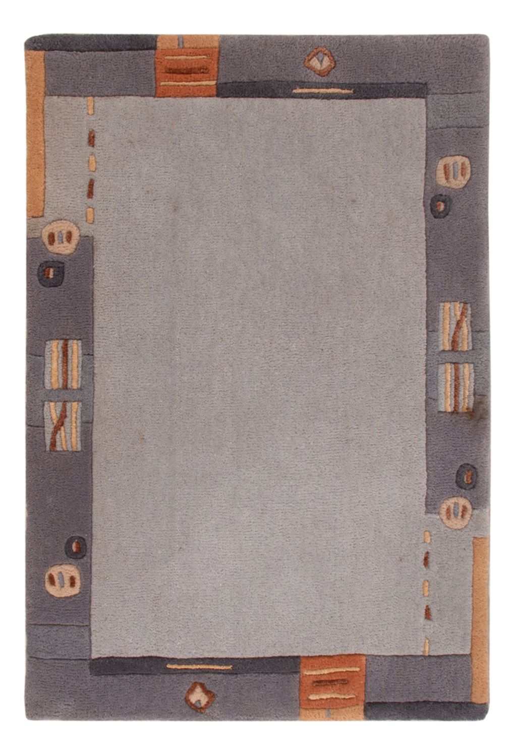 Tapis Népalais - 90 x 60 cm - gris