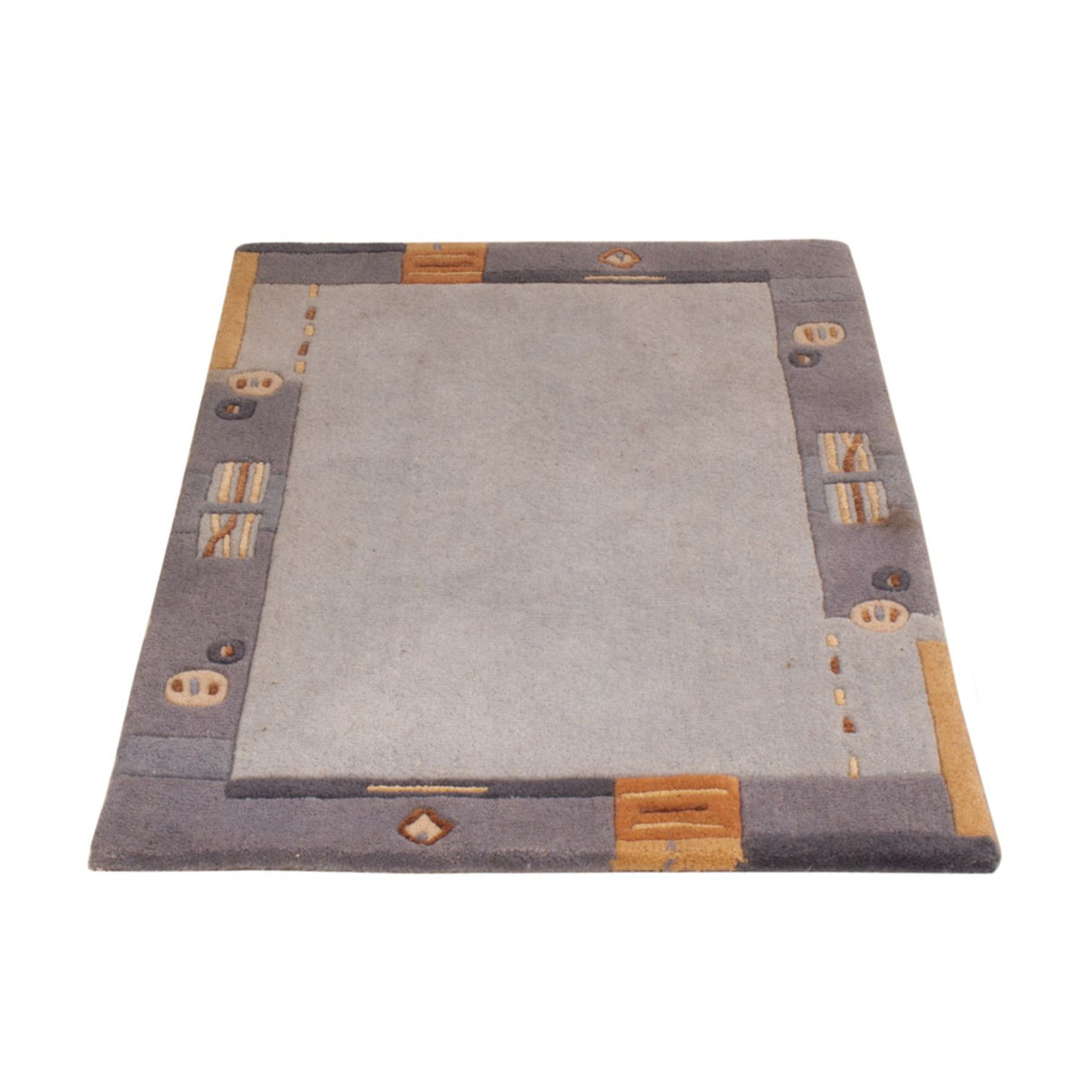 Tapis Népalais - 90 x 60 cm - gris