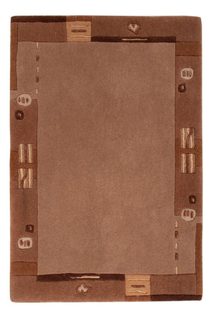 Tapis Népalais - 90 x 60 cm - marron