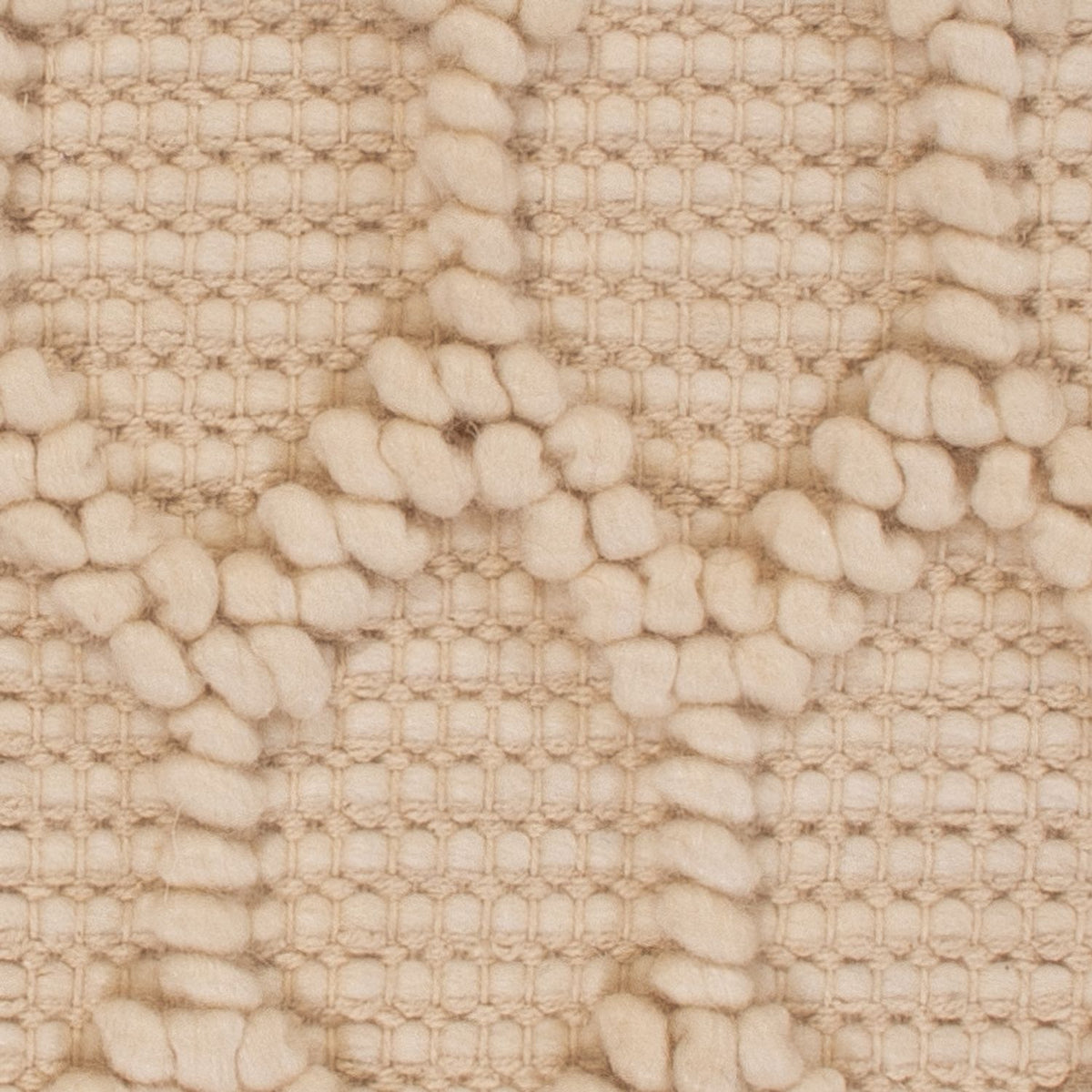 Tapis en laine carré  - 48 x 42 cm - beige