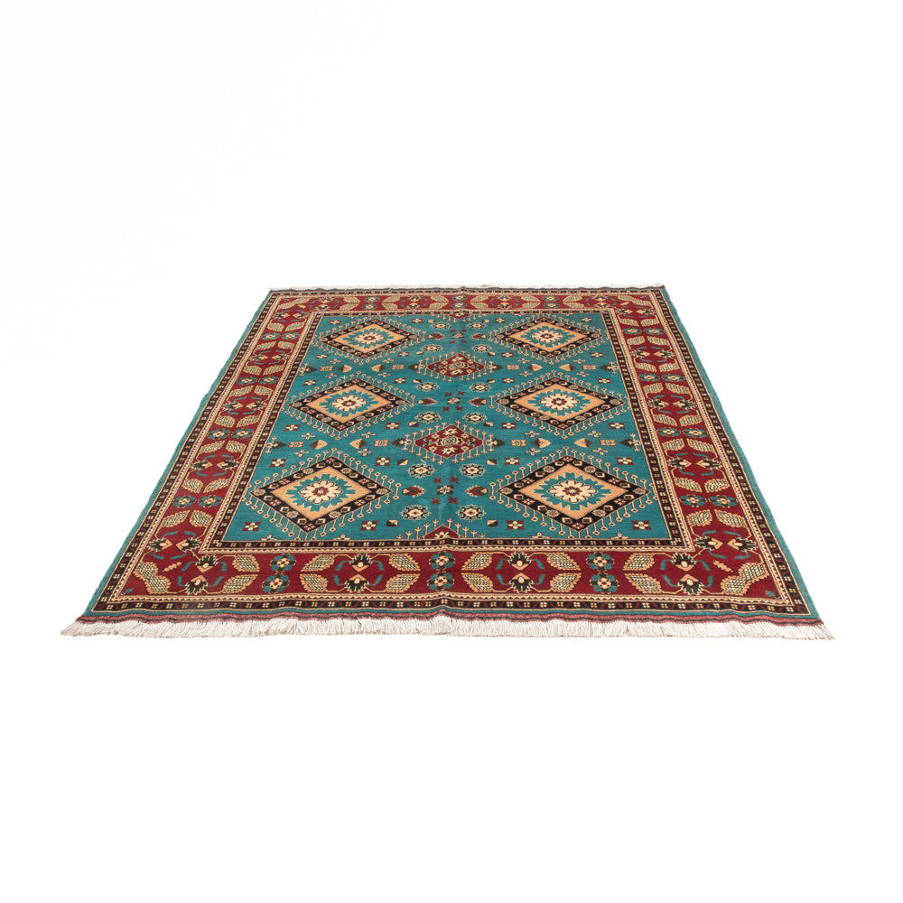 Tapis afghan - 195 x 150 cm - bleu