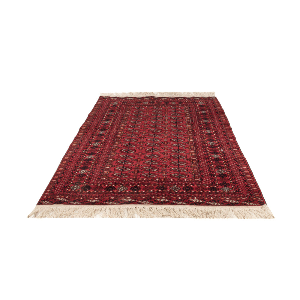 Tapis afghan - Boukhara - 209 x 132 cm - rouge foncé