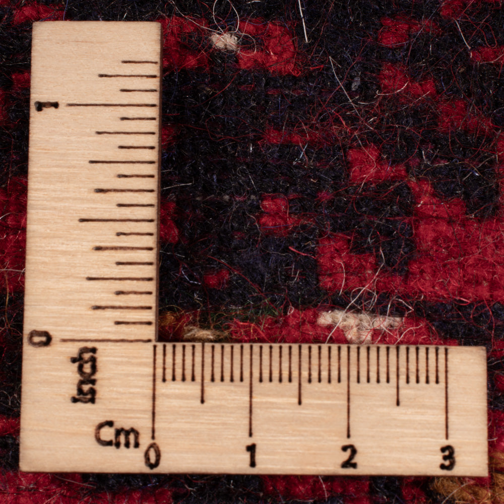 Tapis afghan - Boukhara - 209 x 132 cm - rouge foncé