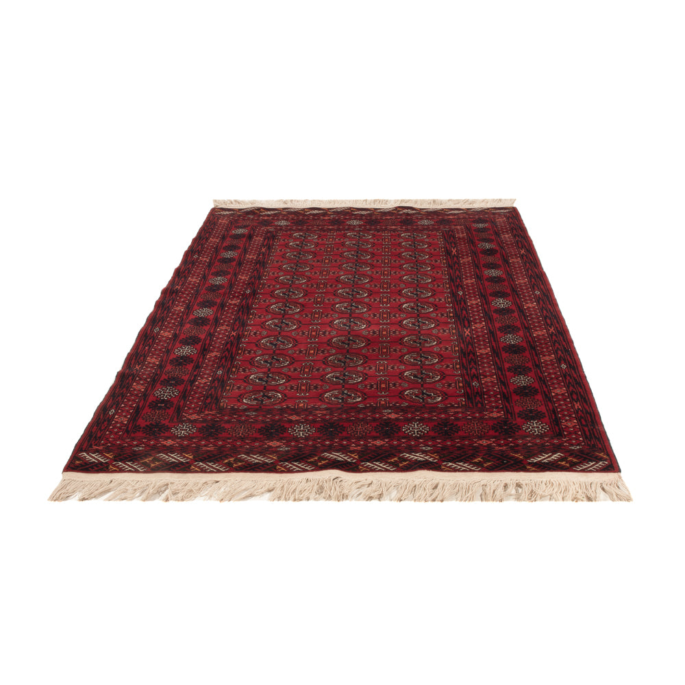 Tapis afghan - Boukhara - 196 x 133 cm - rouge foncé