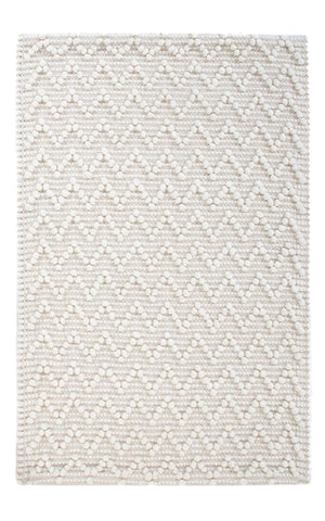 Tapis en laine - 94 x 62 cm - gris clair