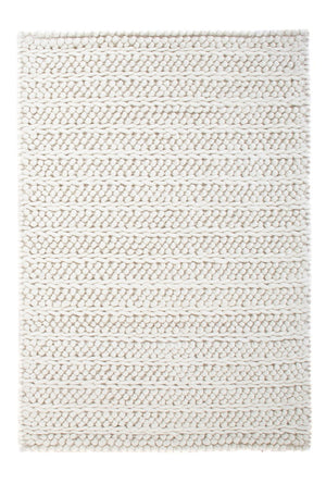 Tapis en laine - 95 x 63 cm - gris clair