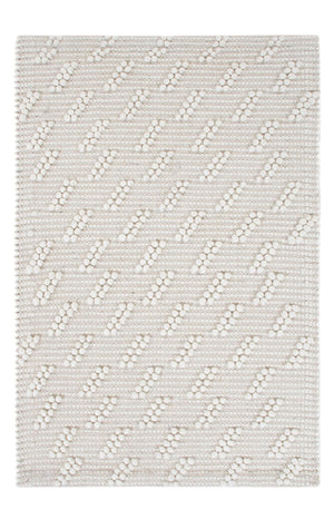 Tapis en laine - 95 x 63 cm - gris clair